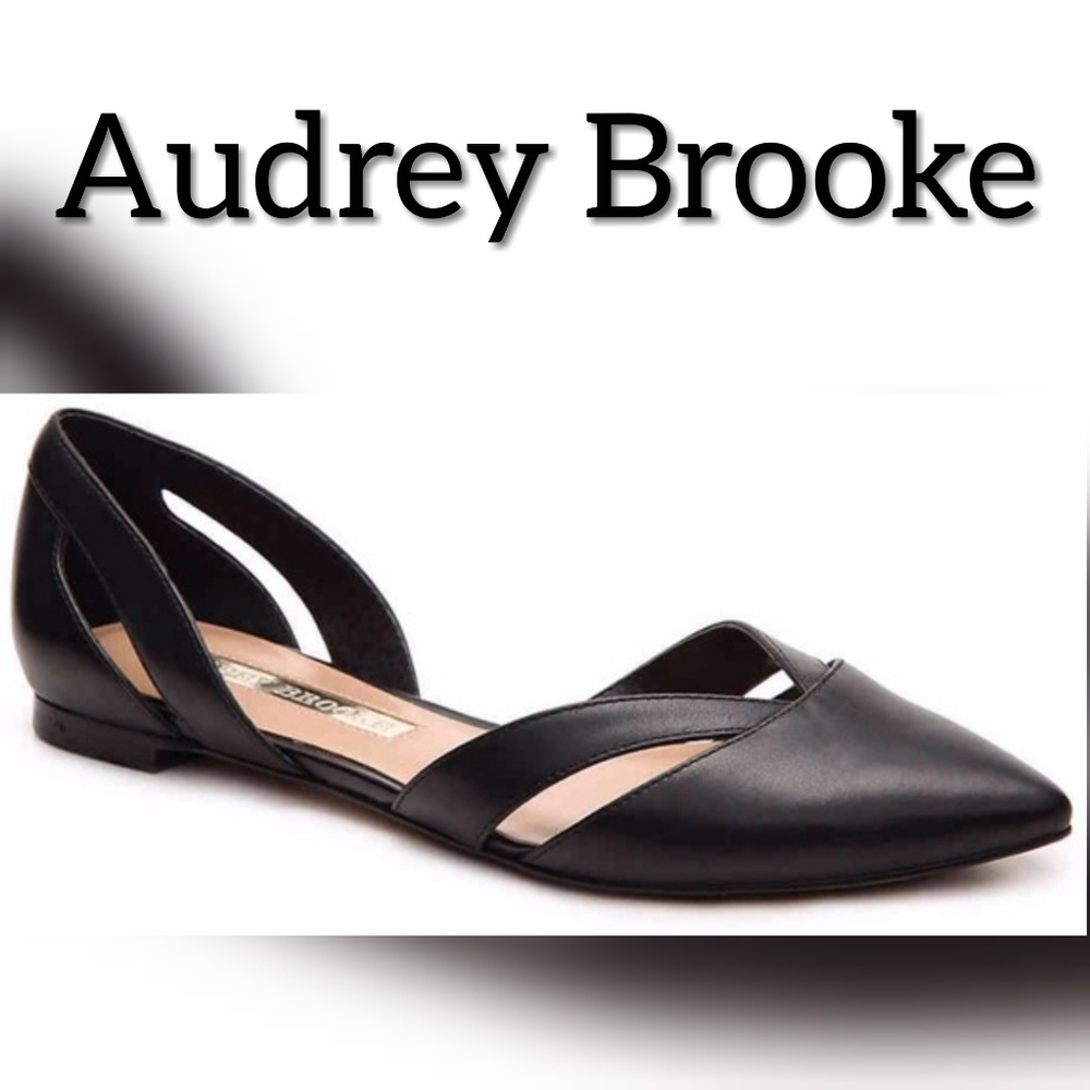 ⬇️Audrey Brooke Shoe"Nary"D'Orsay Flat Blk Sz 7